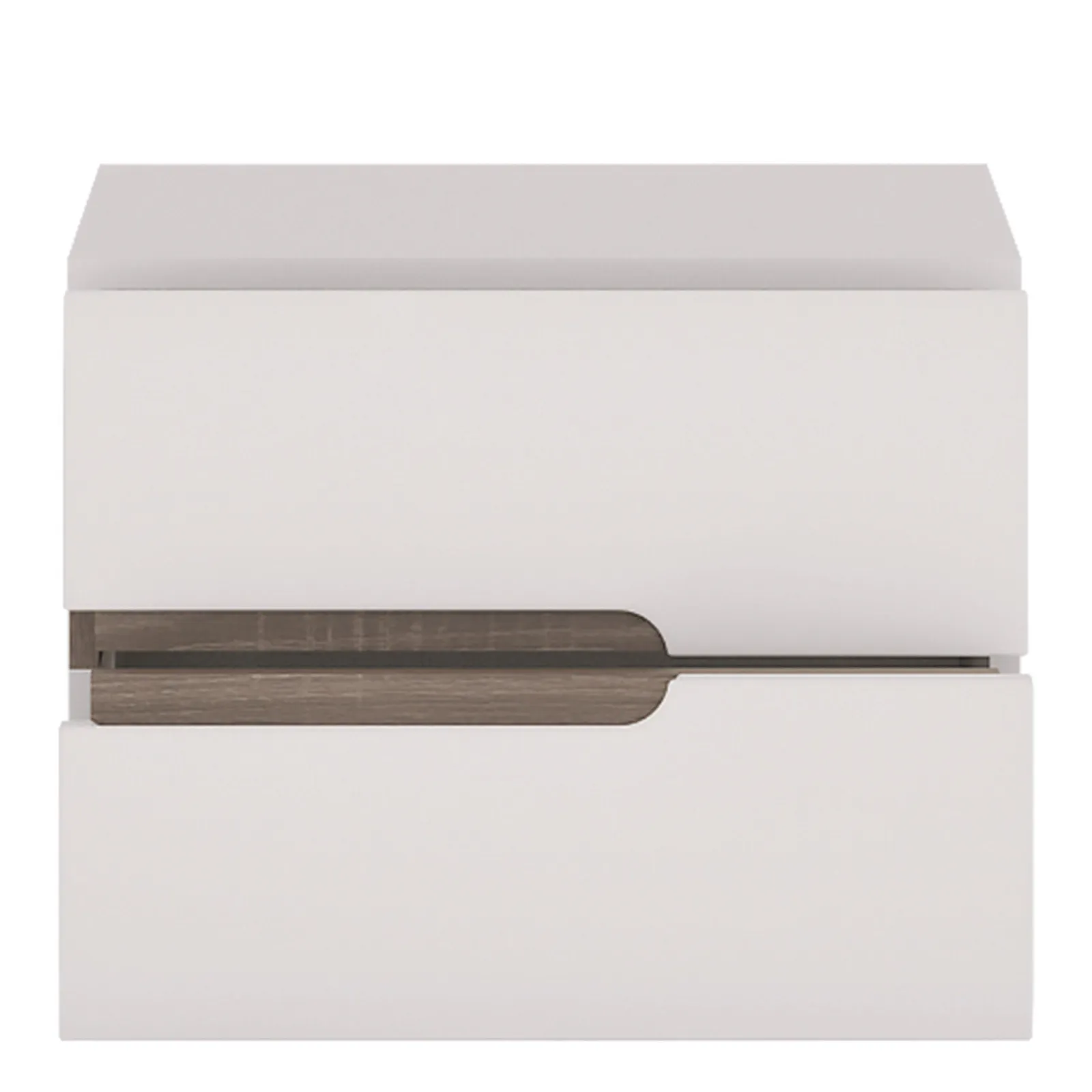 Furniture To Go Chelsea Bedroom 2 Drawer Bedside in White 2