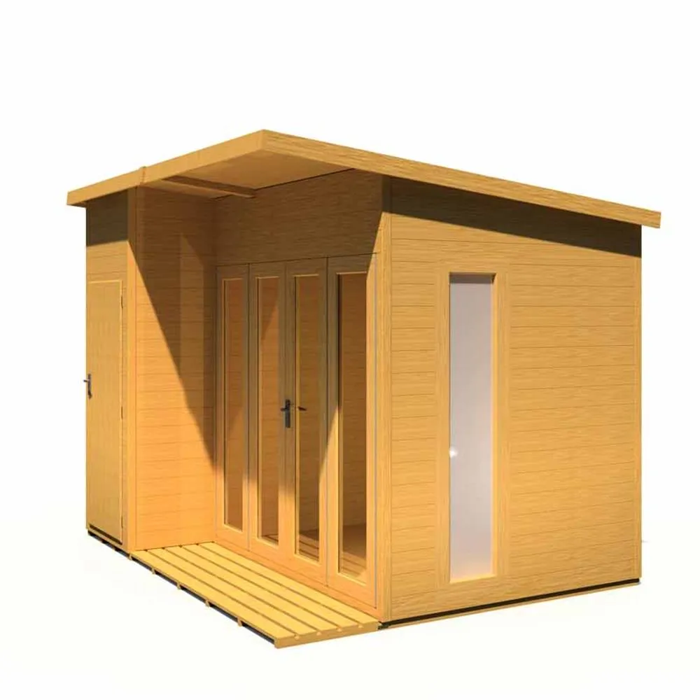 Shires Aster 10 x 8 Feet Summerhouse - L262.5 x W317.4 x H217 cm in Light Brown 5