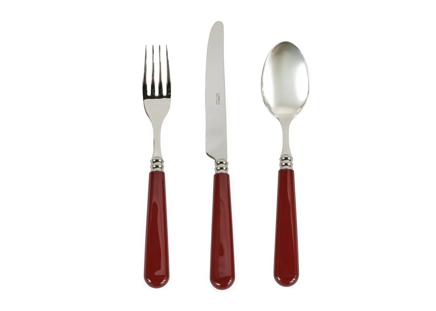 CAPDECO Bistro Cutlery 12 Piece Set Burgundy