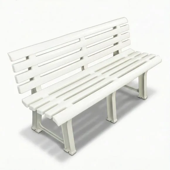 Brindisi 3 Seater White Bench 2