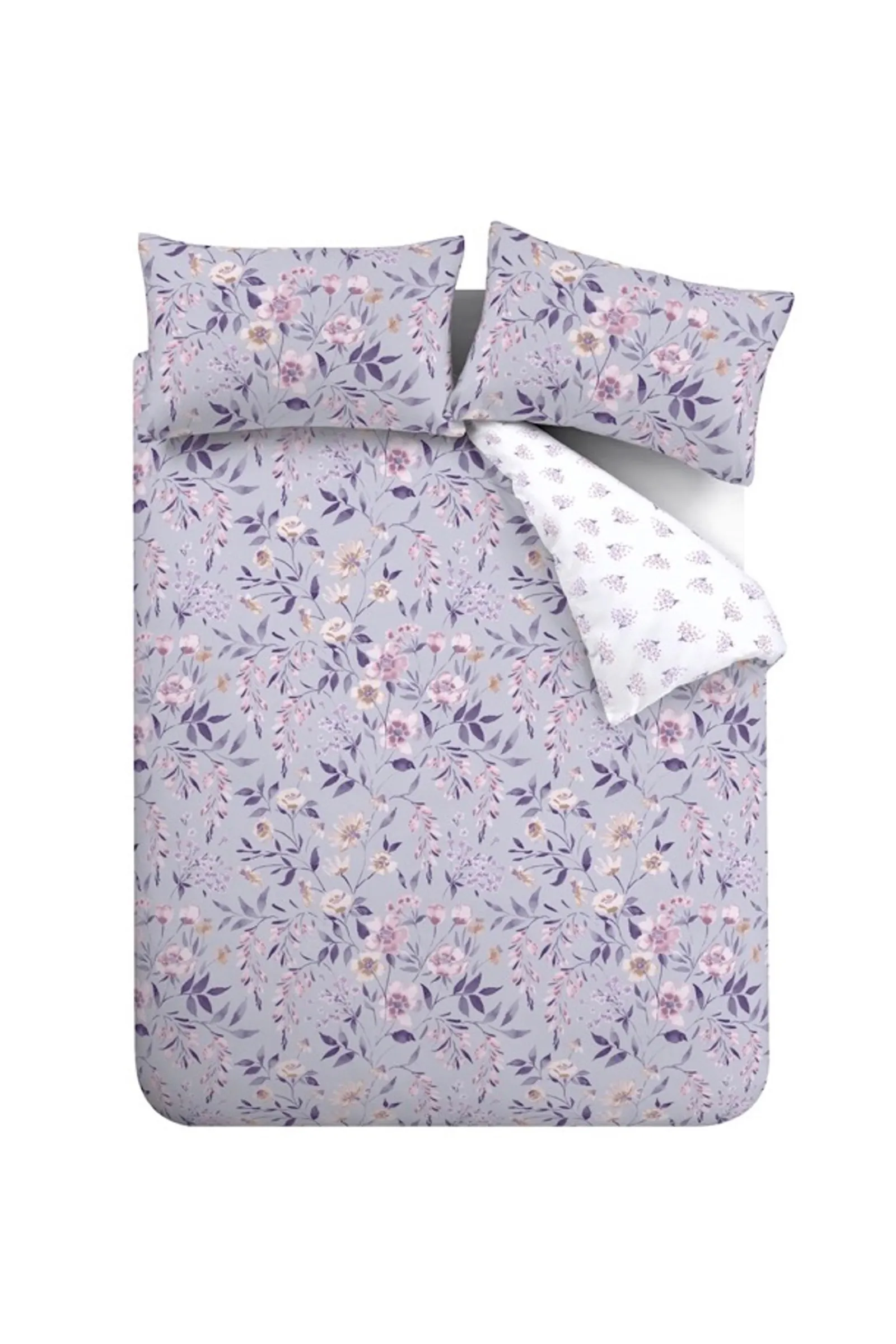 Catherine Lansfield Isadora Floral Reversible Duvet Cover Set in Lilac 5