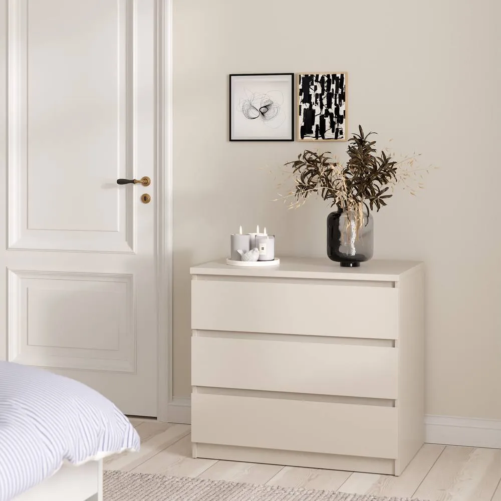 Furniture To Go Naia Chest of 3 Drawers in Cashmere in Beige