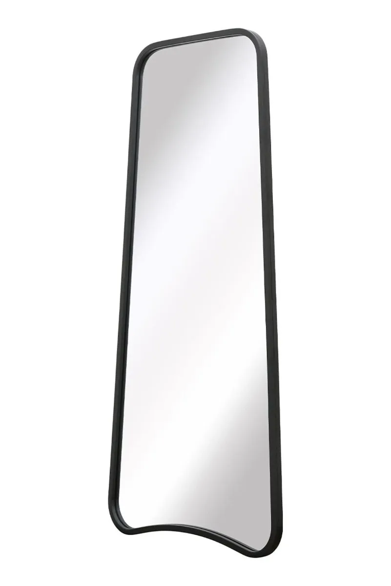 MirrorOutlet Black Metal Trapezoid Shape Framed Wall Mirror (122CM X 58CM) 6