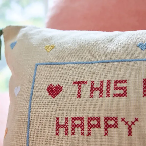 This is my happy Place Hearts Rectangular Cushion 2