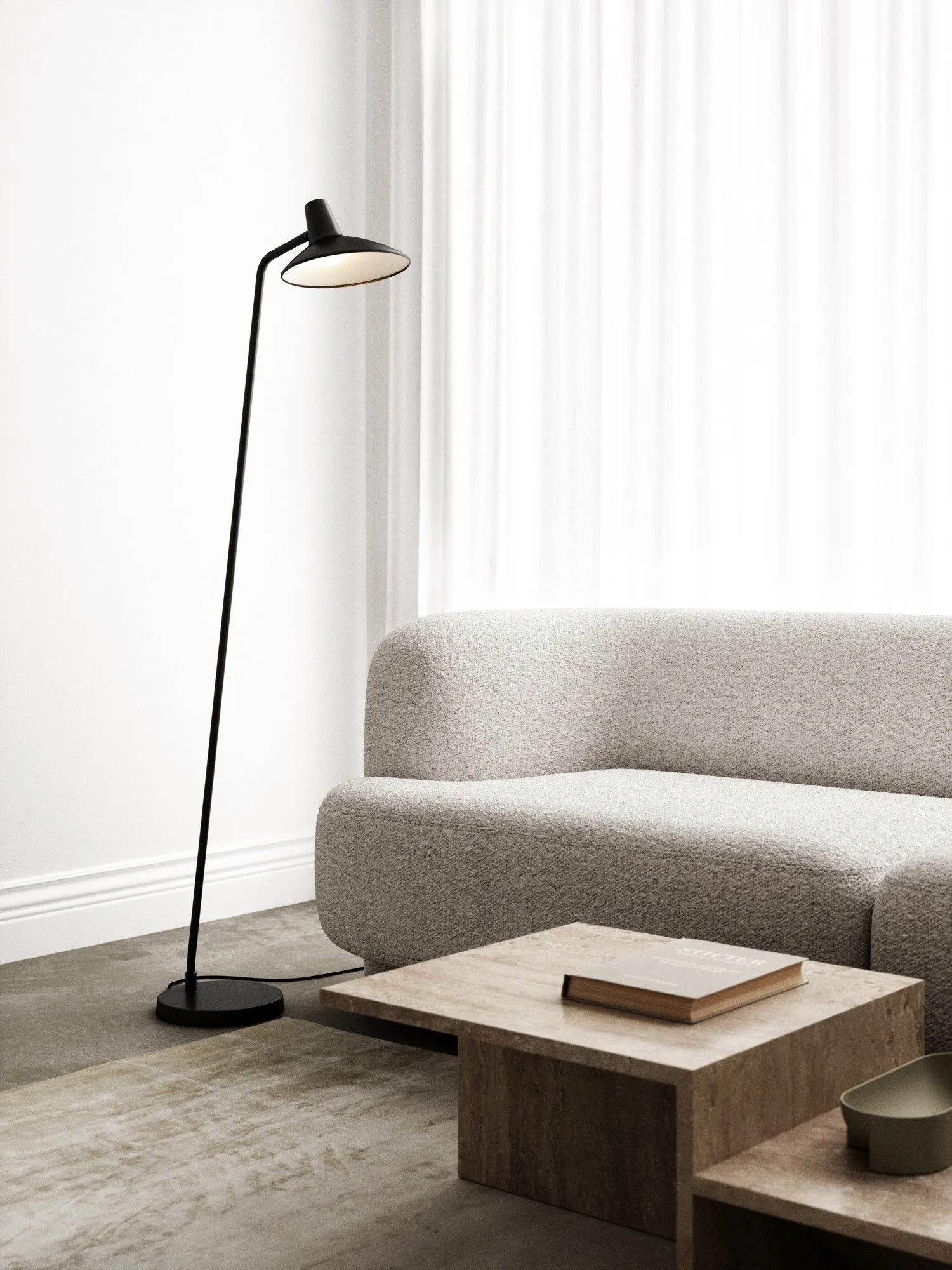 Nordlux Darci Floor Lamp Black Metal Livingroom E14 Switch 4