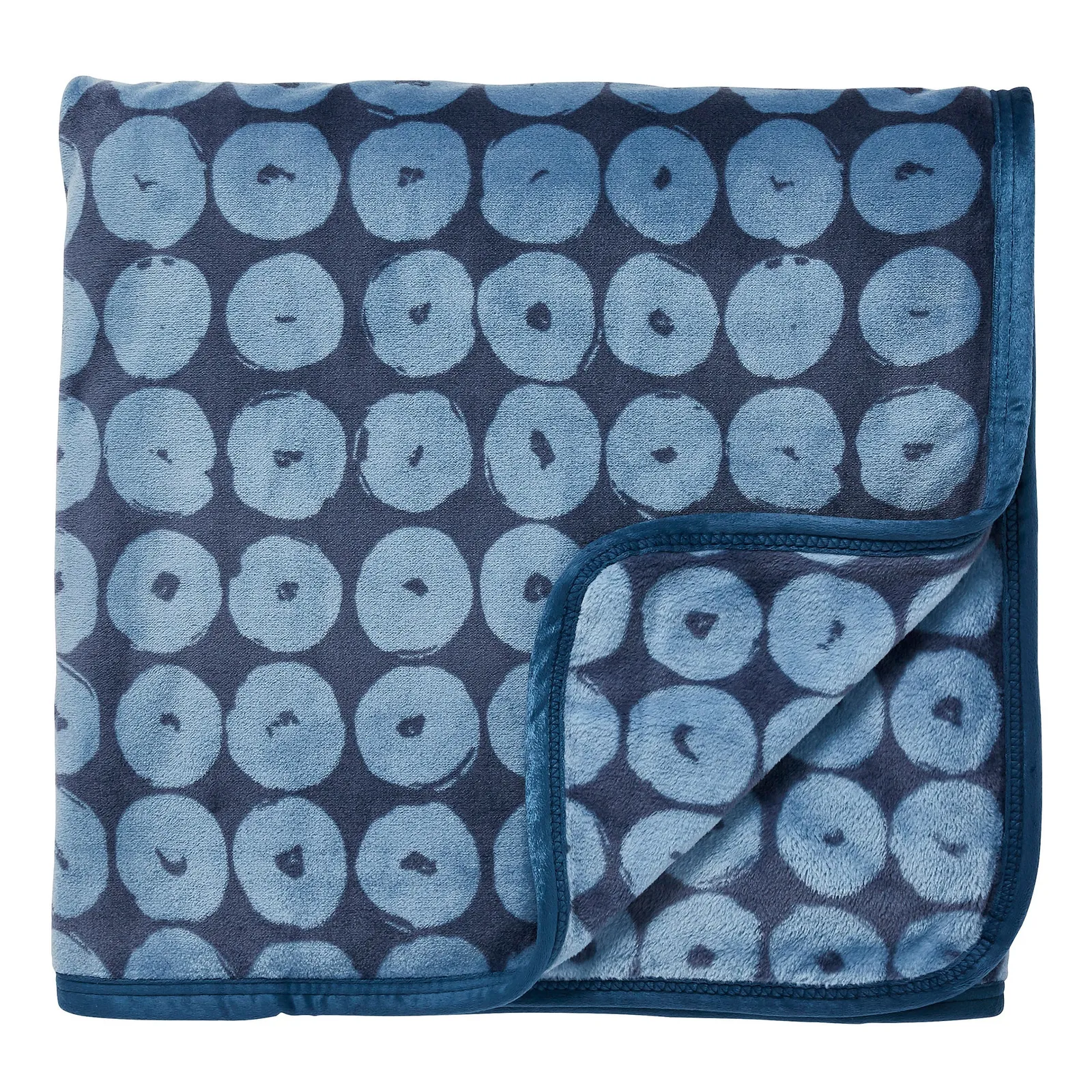 Helena Springfield Moda Lilum Fleece Indigo Throw Blue