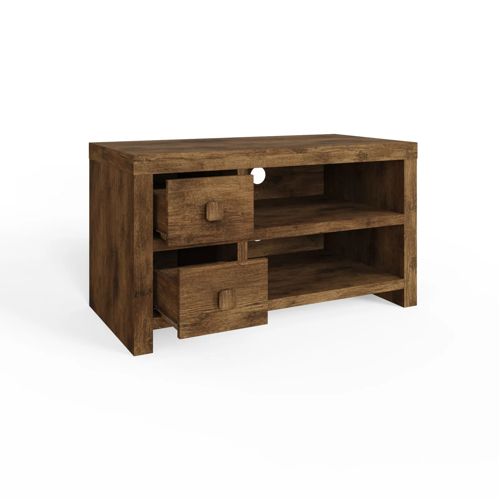 GFW Jakarta 2 Drawer TV Unit in Brown 4