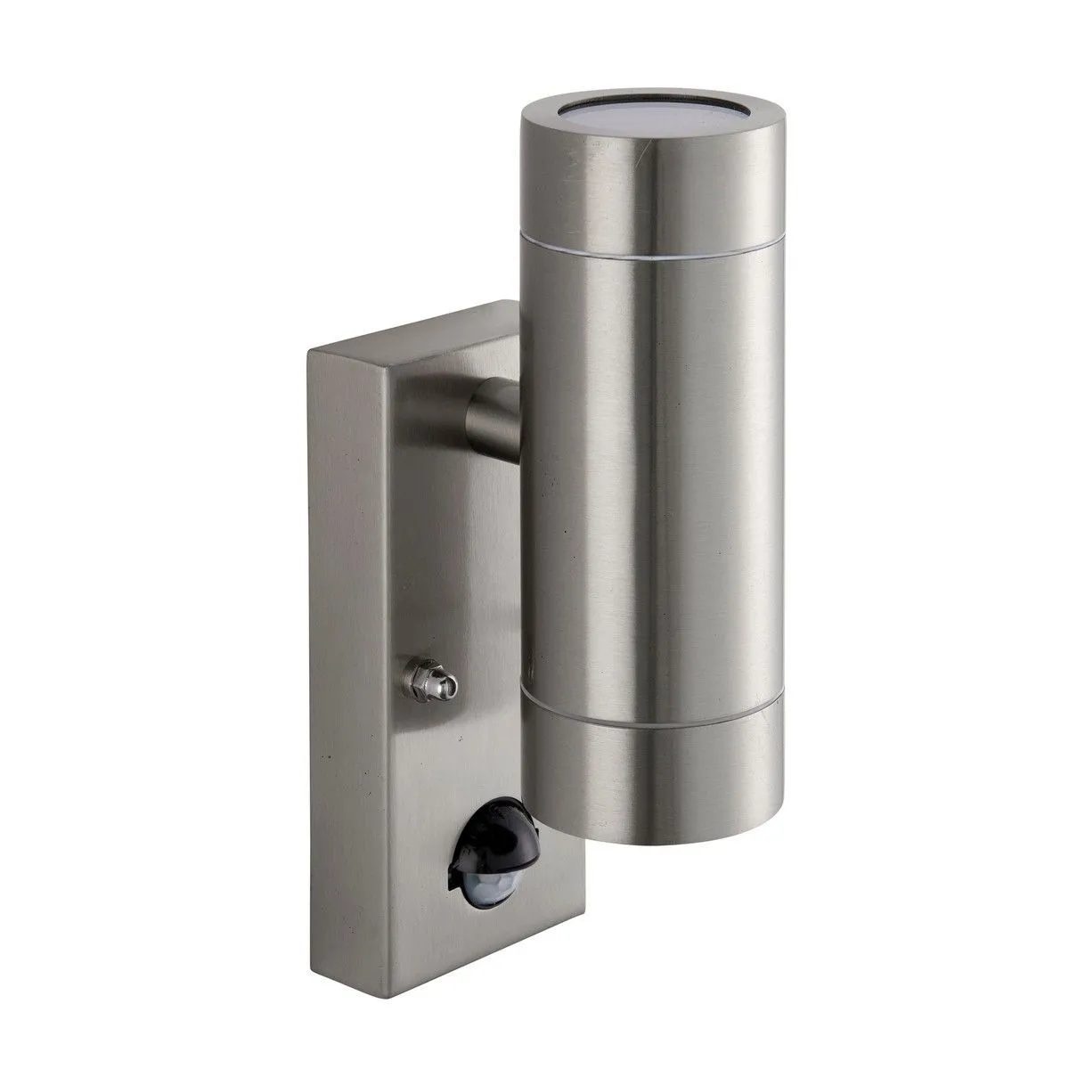 Netlighting Palin PIR Outdoor Up Down Wall Lamp 2 Light Brushed Stainless Steel IP65 in Grey 3