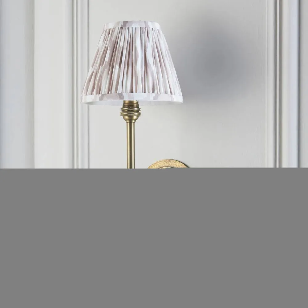 Netlighting Halo Tall & Ikat 16cm Wall Lamp Antique Brass Neutral Print in Gold 5