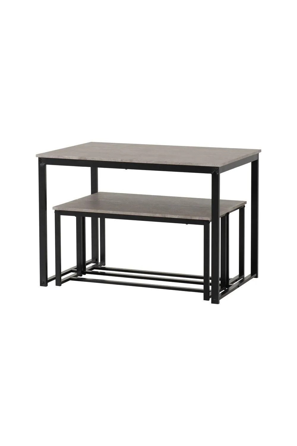 Seconique Lincoln 1+2 Dining Bench Set in Stone 2