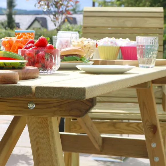 Freya 4 Seater Wooden Garden Dining Set 3