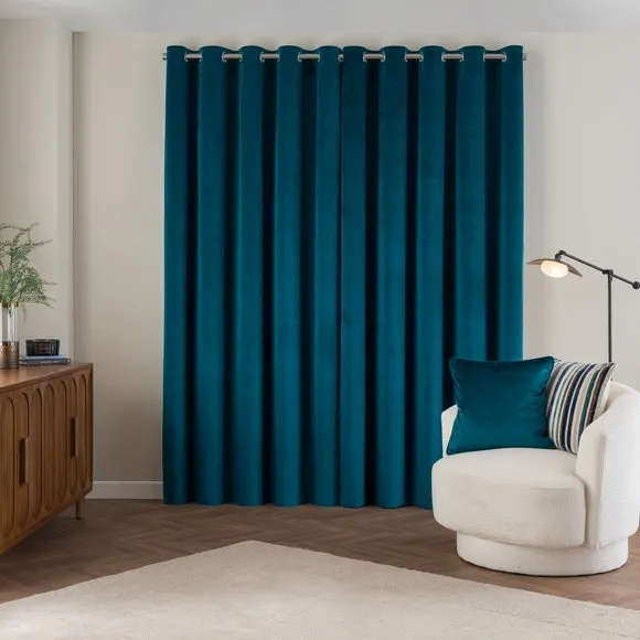 Shimmer Velour Eyelet Curtains 4