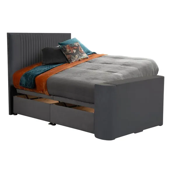 Sweet Dreams Opulence Vertical Pleated Side Lift Ottoman TV Bed 3