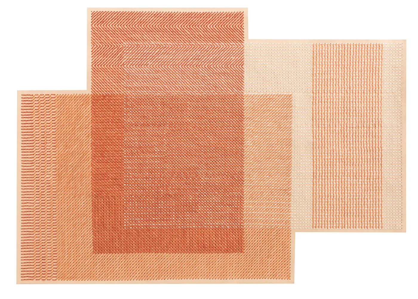 Gandia Blasco Canevas Geo Rug Coral 170 x 240cm