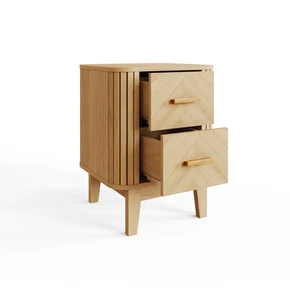 Dex Chevron Bedside Table 4