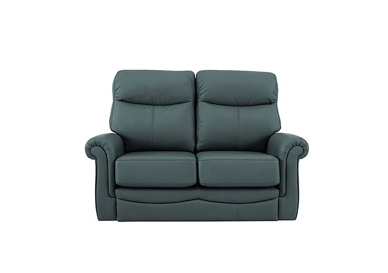 Avon Small 2 Seater Leather Sofa - Cambridge Petrol Blue