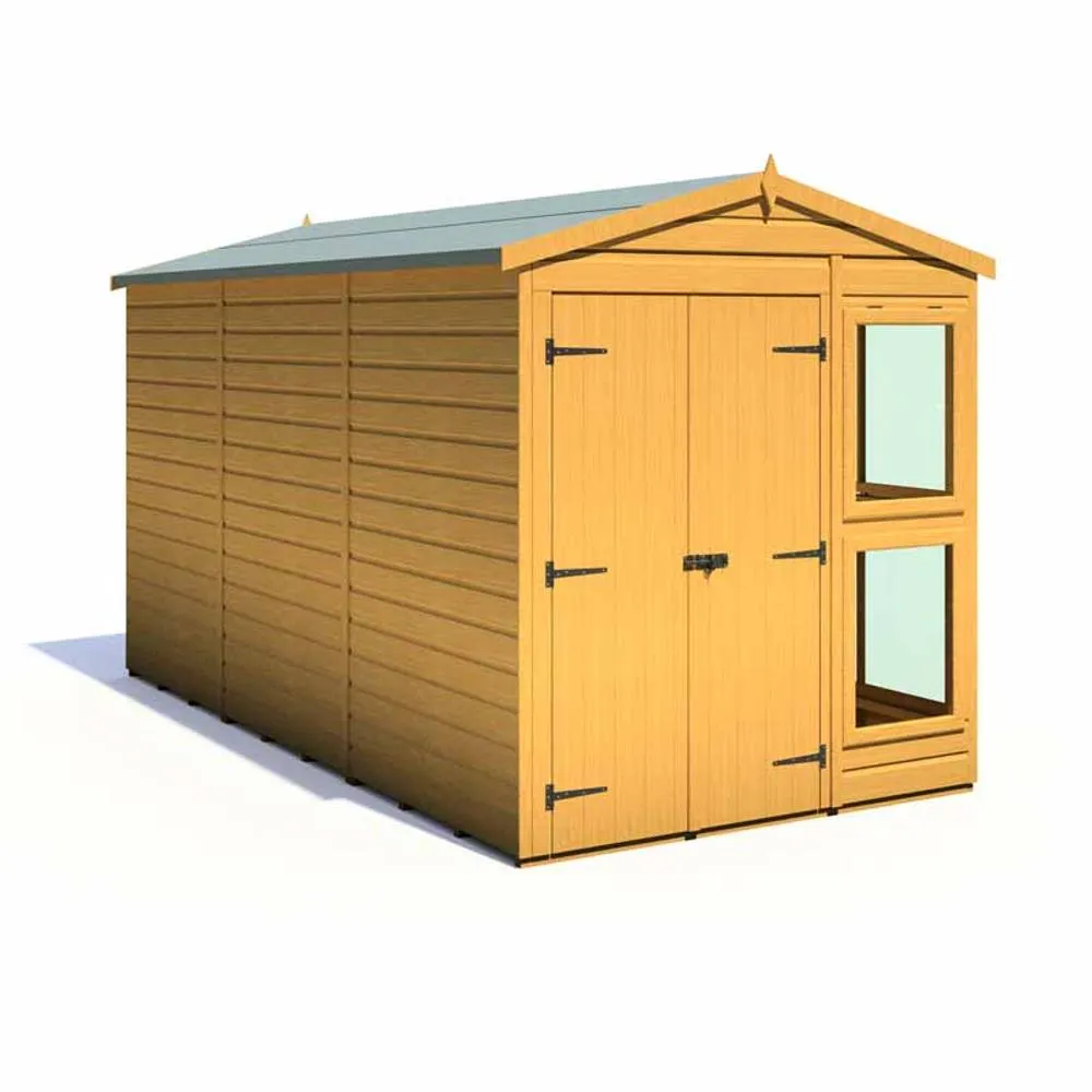 Shires Sun Hut 6 x 12 Feet Potting Shed - L357 x W185.8 x H214.6 cm in Brown 2