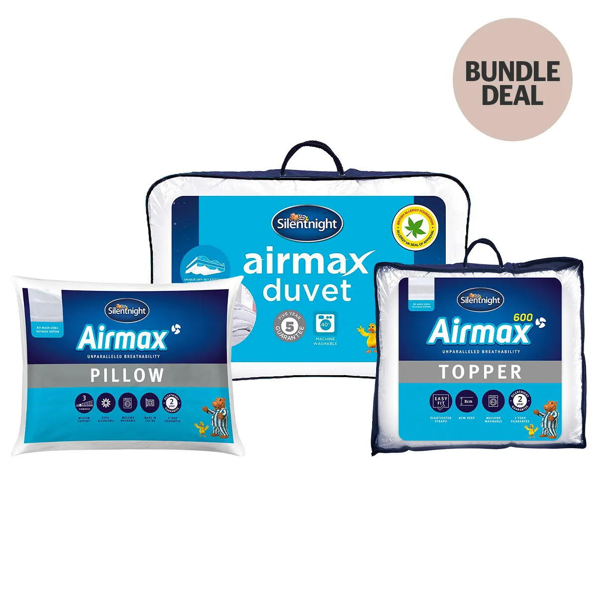 Airmax Bundle - King Duvet, King Topper, Airmax Pillow