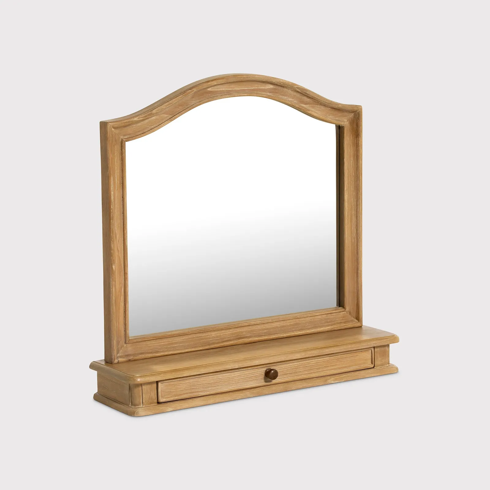 Cecile Gallery Mirror, Square, Neutral Wood | Barker & Stonehouse