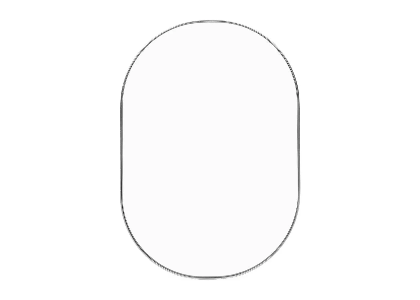 Heal's Fine Edge Mirror Oval Silver Small
