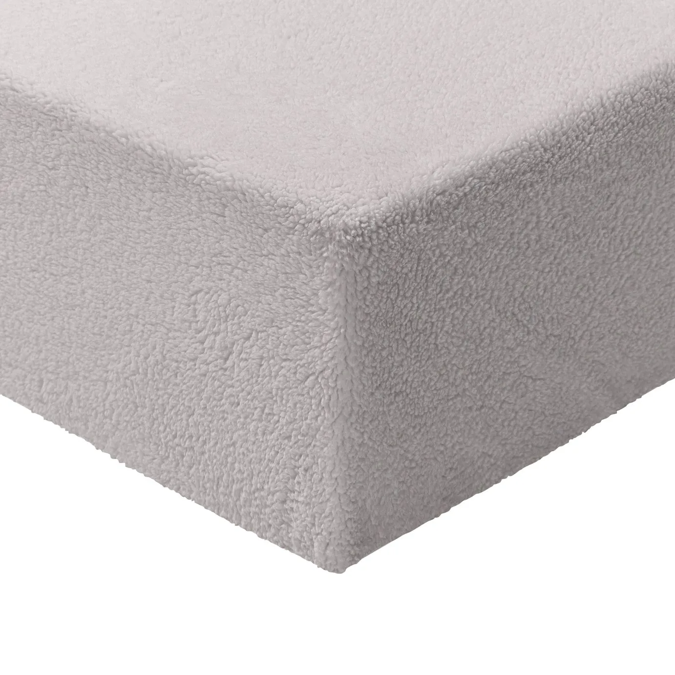 Argos Home Fleece 28cm Fitted Sheet - Single