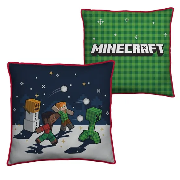 Minecraft Snowy Square Cushion 6