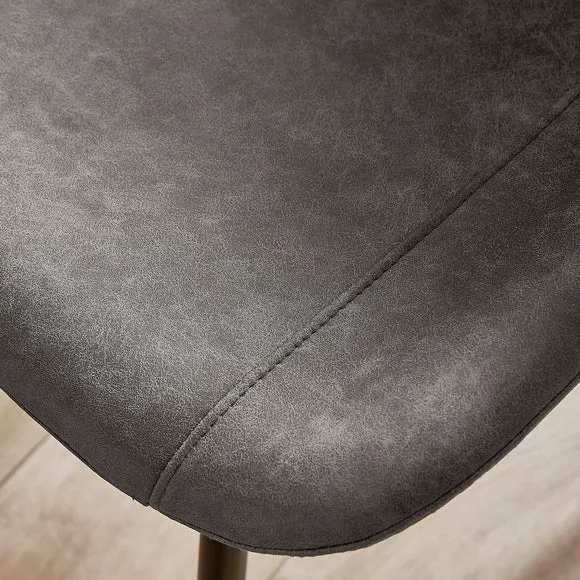 Walden Set of 4 Dining Chairs, Faux Leather 3