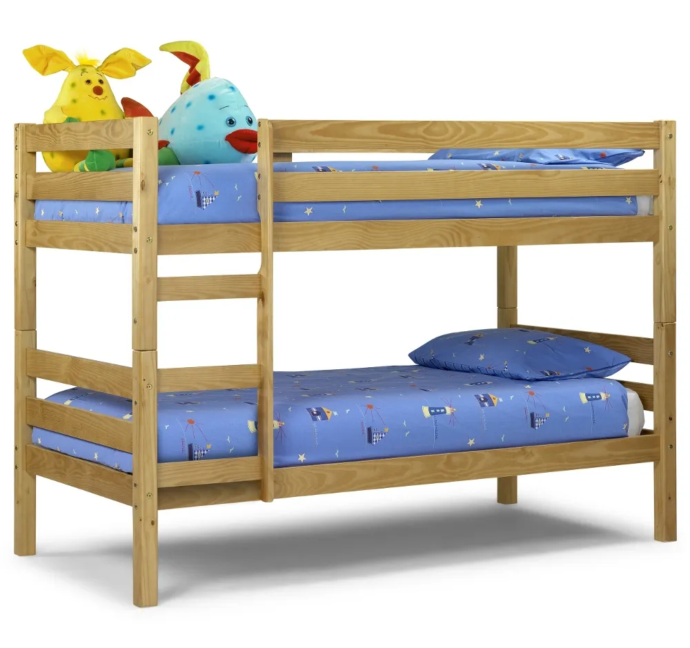 Wyoming Antique Solid Pine Wooden Bunk Bed Frame - 3ft Single