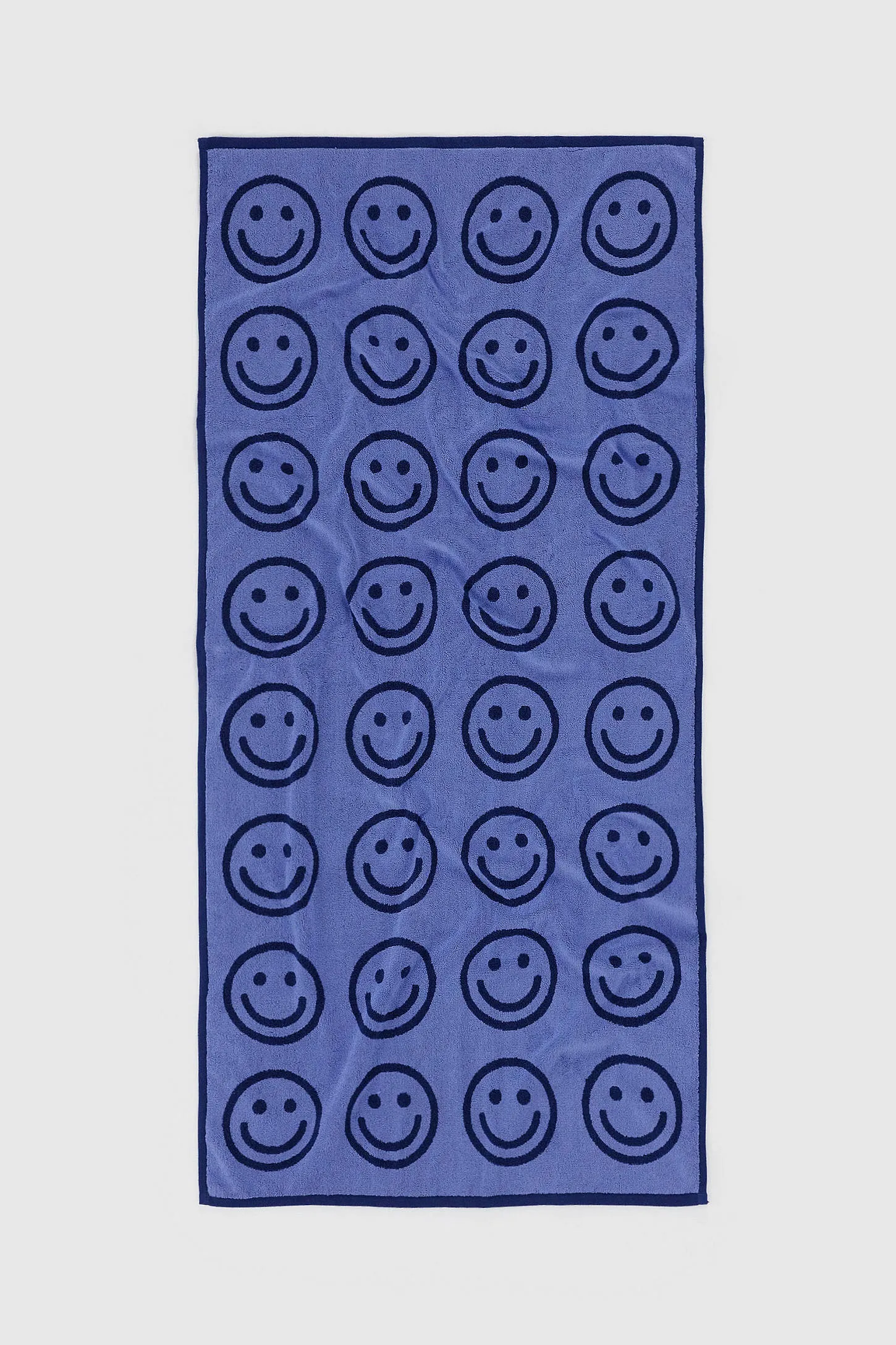 BAGGU Blue Happy Bath Towel - Blue ALL