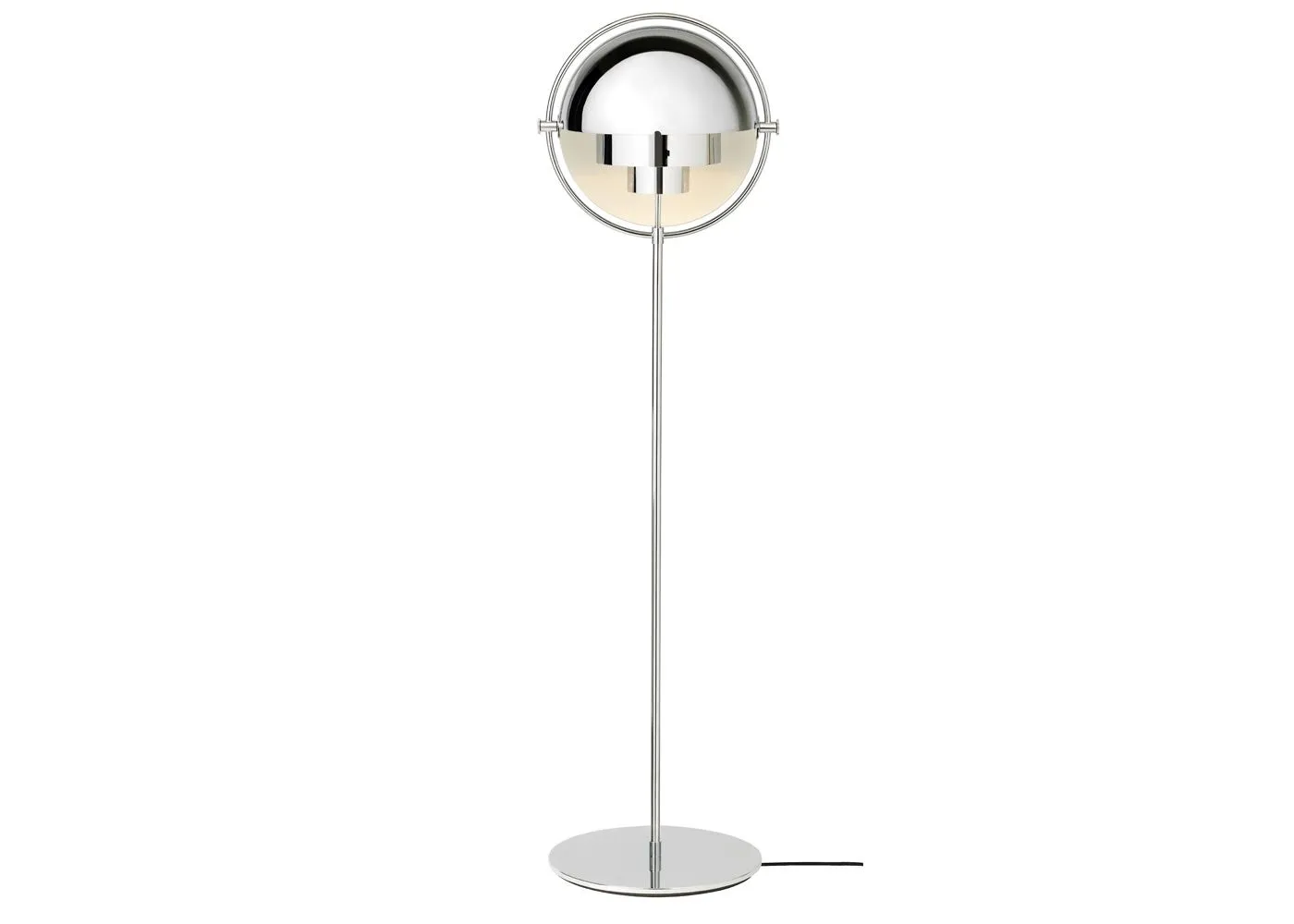 Gubi Multi Lite Floor Lamp Chrome Base Chrome Shade