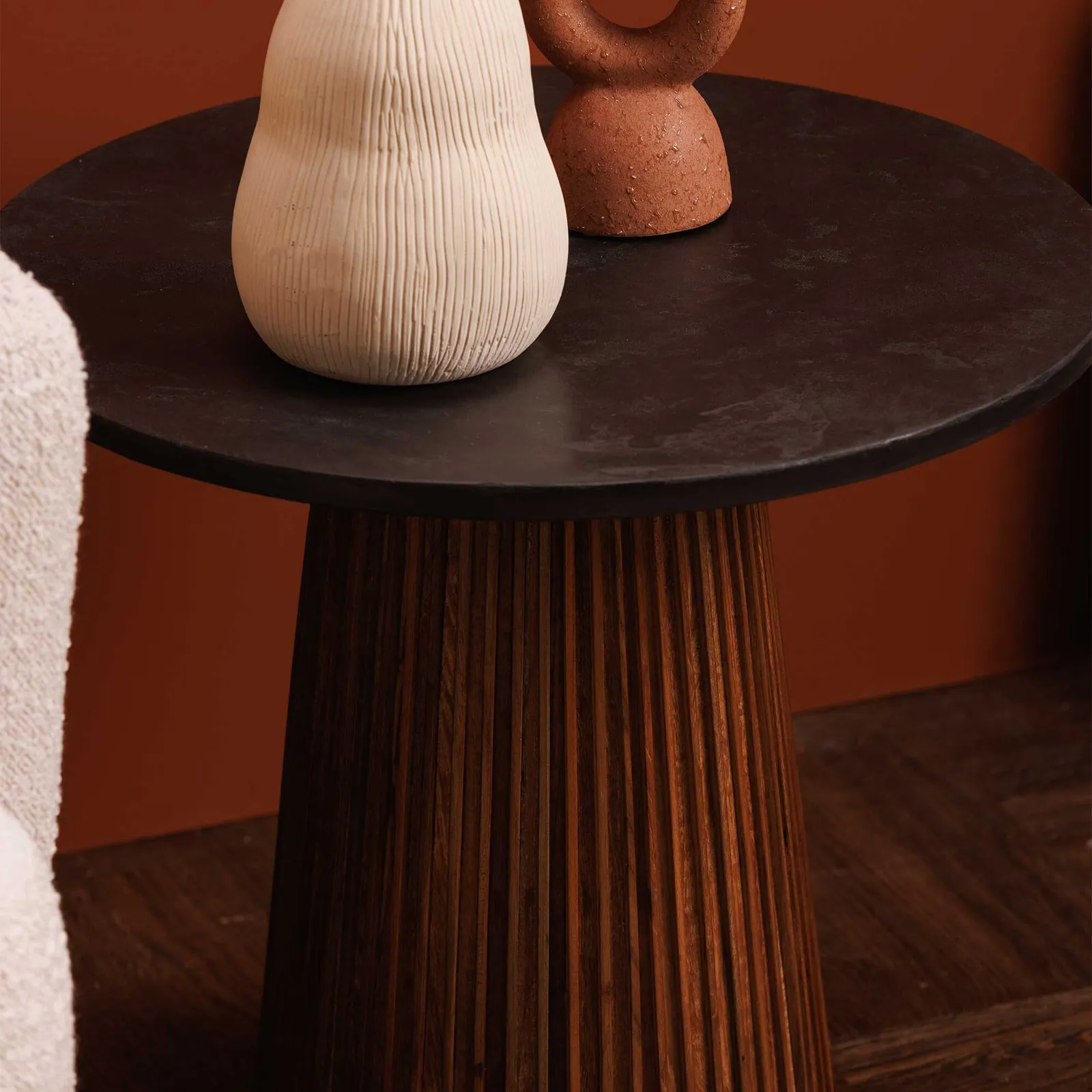 Trinidad Small Round Coffee Table, Round, Teak Wood | Barker & Stonehouse 5
