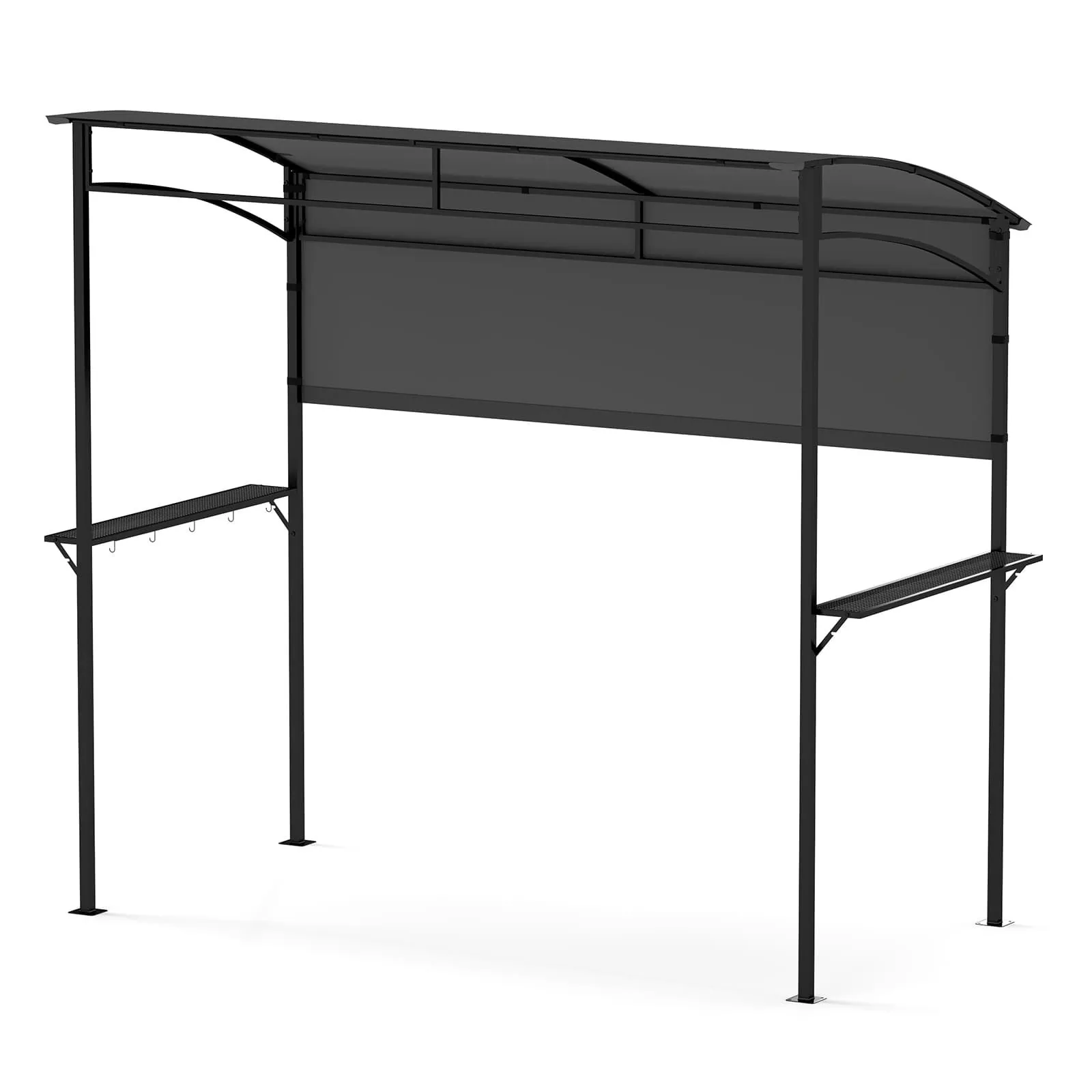 Costway 239 x 108 cm Grill Gazebo Outdoor Patio BBQ Canopy in Grey