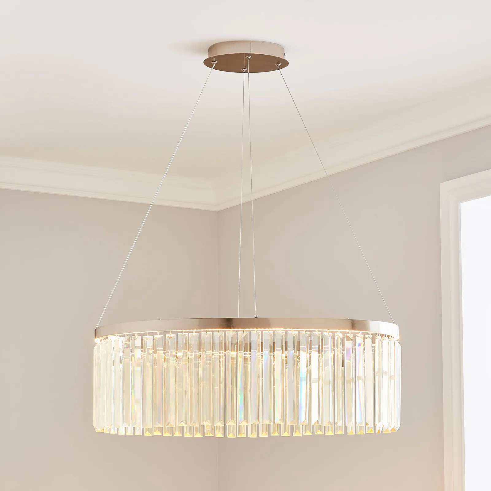 Camille Integrated LED Ceiling Fitting Beige