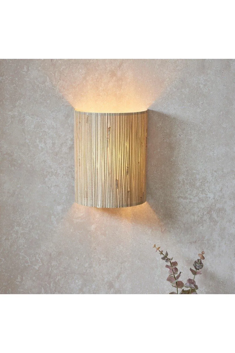 Netlighting Longshore Shade Wall Lamp Natural Seagrass Matt Black 2