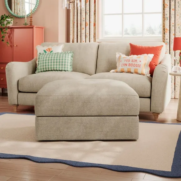 Hattie Tonal Plush Chenille Storage Footstool 4