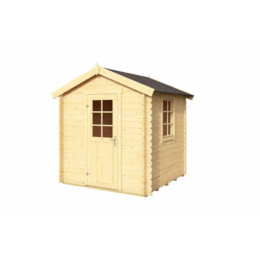 Lasita Maja Ltd Wels 1-Log Cabin, Garden Room, Home Office - L231xW220xH233.7 cm in Tan 4