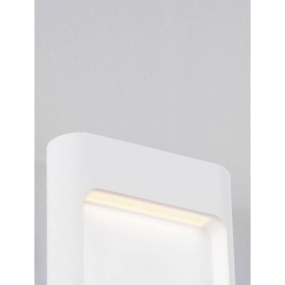 Netlighting Tall Outdoor Flush Wall Lamp Sandy White LED 6W 388lm IP54 3000K 5