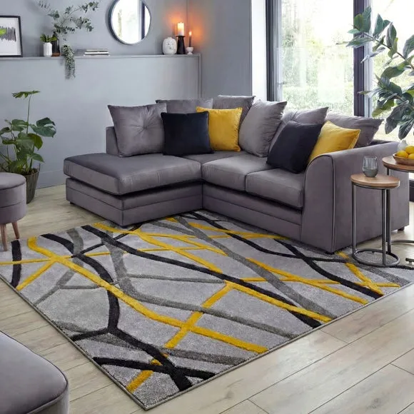 Mirage Reeds Abstract Wave Square Rug