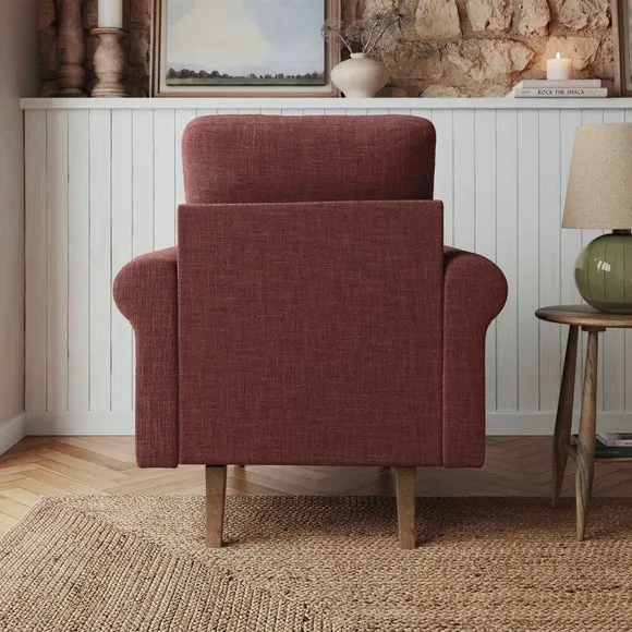 Maeve Faux Linen Compact Armchair 2