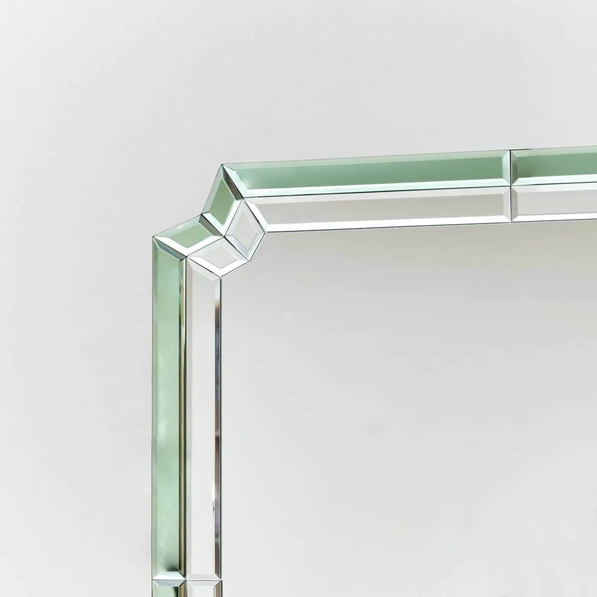 Melody Maison Rectangle Green Glass Art Deco Wall Mirror 60cm X 100cm 6