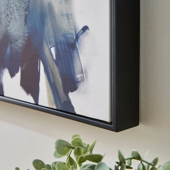 Blue Abstract Framed Canvas 2