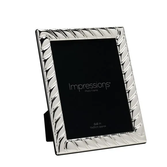 Impressions Silver Plated Swirl Textured Photo Frame 5