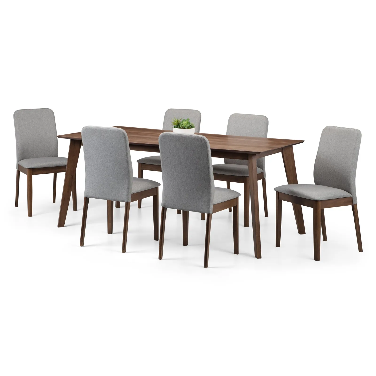 Berkely Dining Table with 6 Chairs Brown/Grey