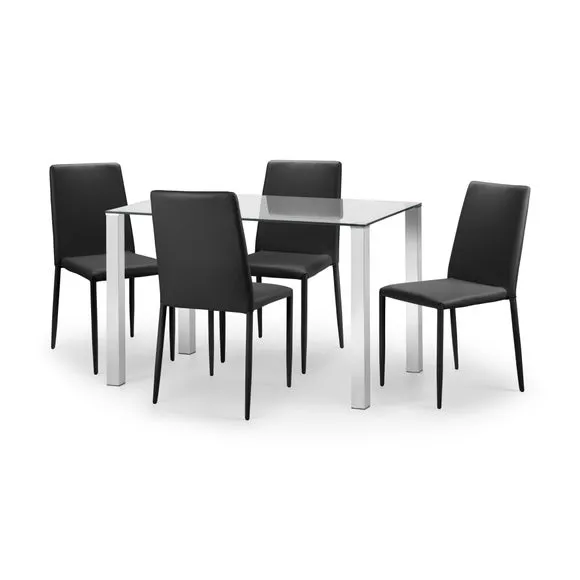 Jazz Set of 4 Dining Chairs, Faux Leather 5