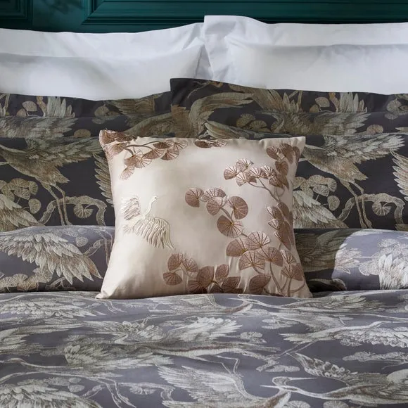 Dorma Gilded Crane Champagne Cushion 2