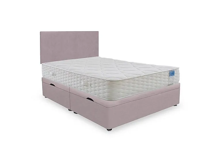 Memory Plus Side Lift Ottoman Divan Set - Small Double - Plush Lilac