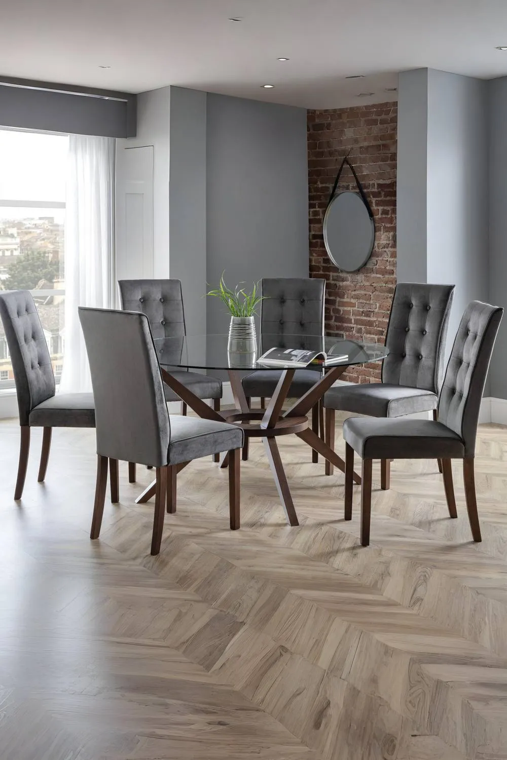 Julian Bowen Madrid Upholstered Dining Chair (Set of 2) in Grey 2