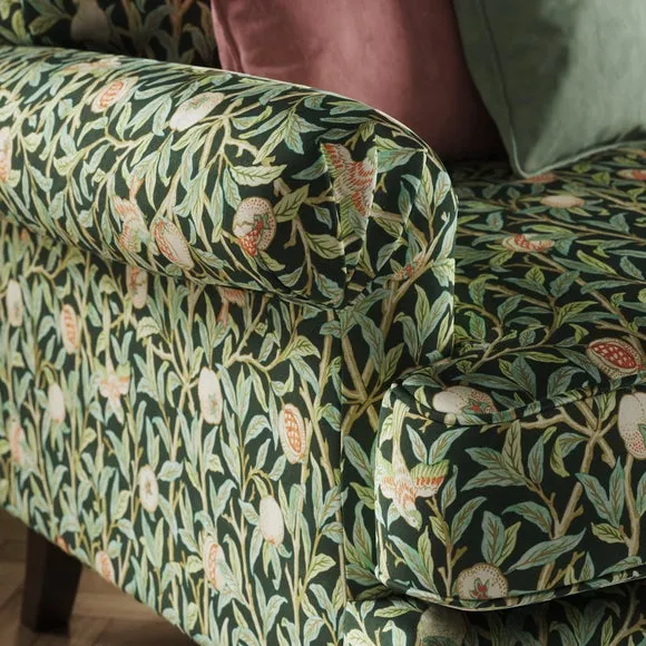 Jolene William Morris Bird & Pomegranate Print Velvet 3 Seater Sofa 4