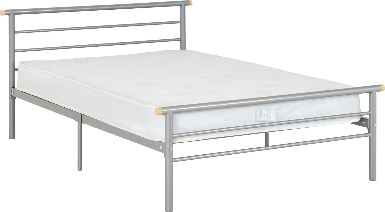Seconique Orion 4'6" Double Bed in Metallic Silver 2