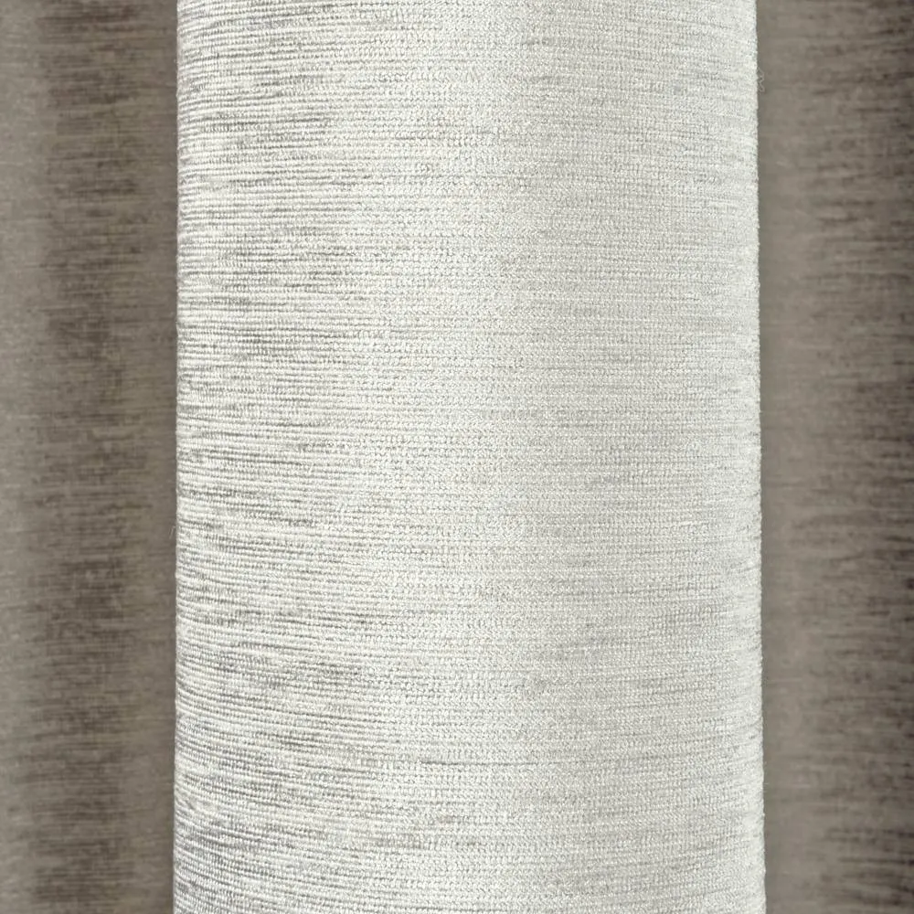 Smart Living Luxury Chenille Eyelet Lined Curtains - 2 Panels in Cream 5